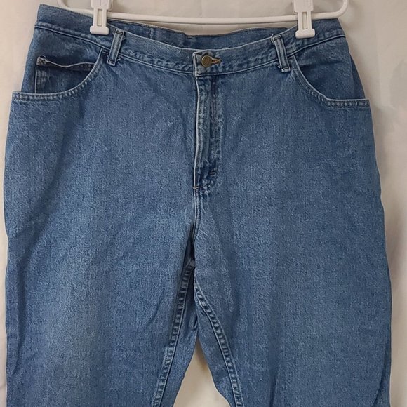 Riders Womens 20W P Straight Leg Med Wash 5 Pocket High Waist Denim Jeans 38x28 - Picture 2 of 9